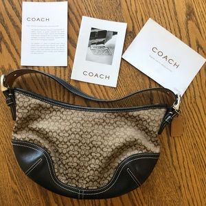 Coach Small Canvas/Leather Hobo